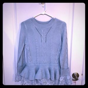 Blue lace detail sweater by endless rose size S